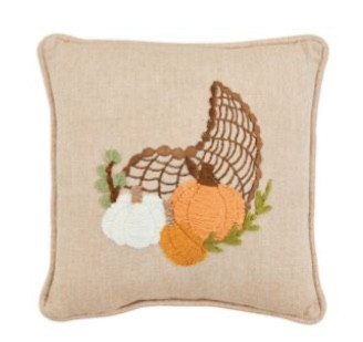 Pillow - Small Embroidery, Cornucopia
