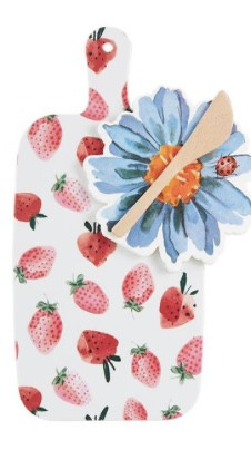 Serving Board Set - Melamine, Strawberries