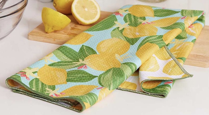 Dish Towel - Microfiber, Lemon Blossoms