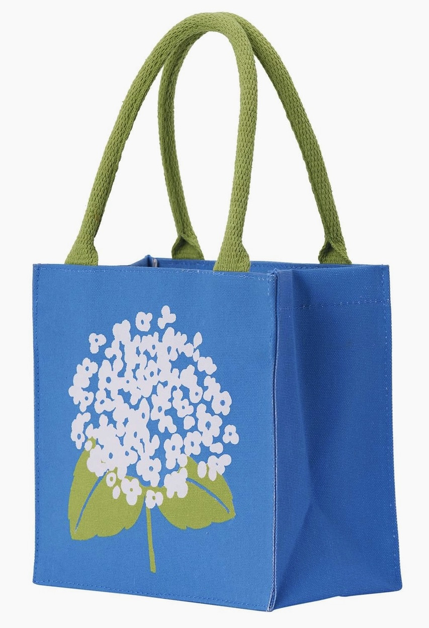 Tote Bag - Reusable Cotton Gift Bag Tote, Hydrangea Single