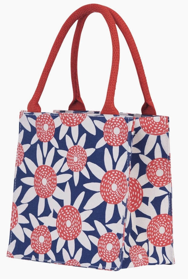 Tote Bag - Reusable Cotton Gift Bag Tote, Red Sunflower