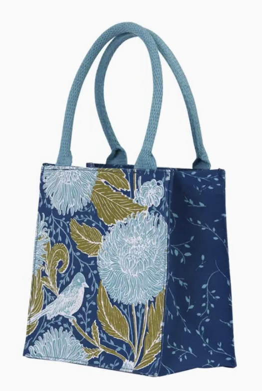 Tote Bag - Reusable Cotton Gift Bag Tote, Chrysanthemum Bird