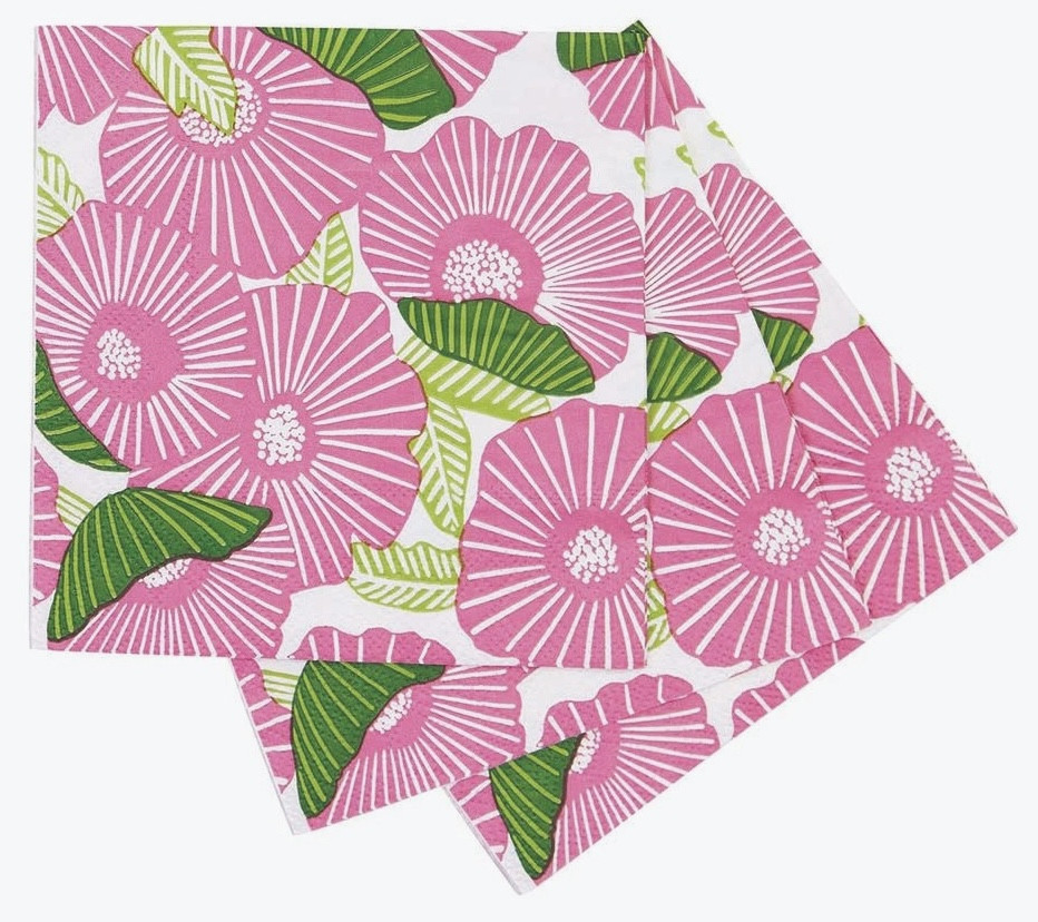 Paper Napkins - Pink Poppies