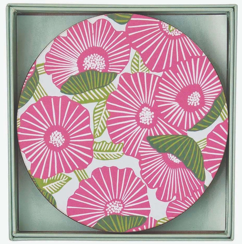 Coasters - Pink Papaver