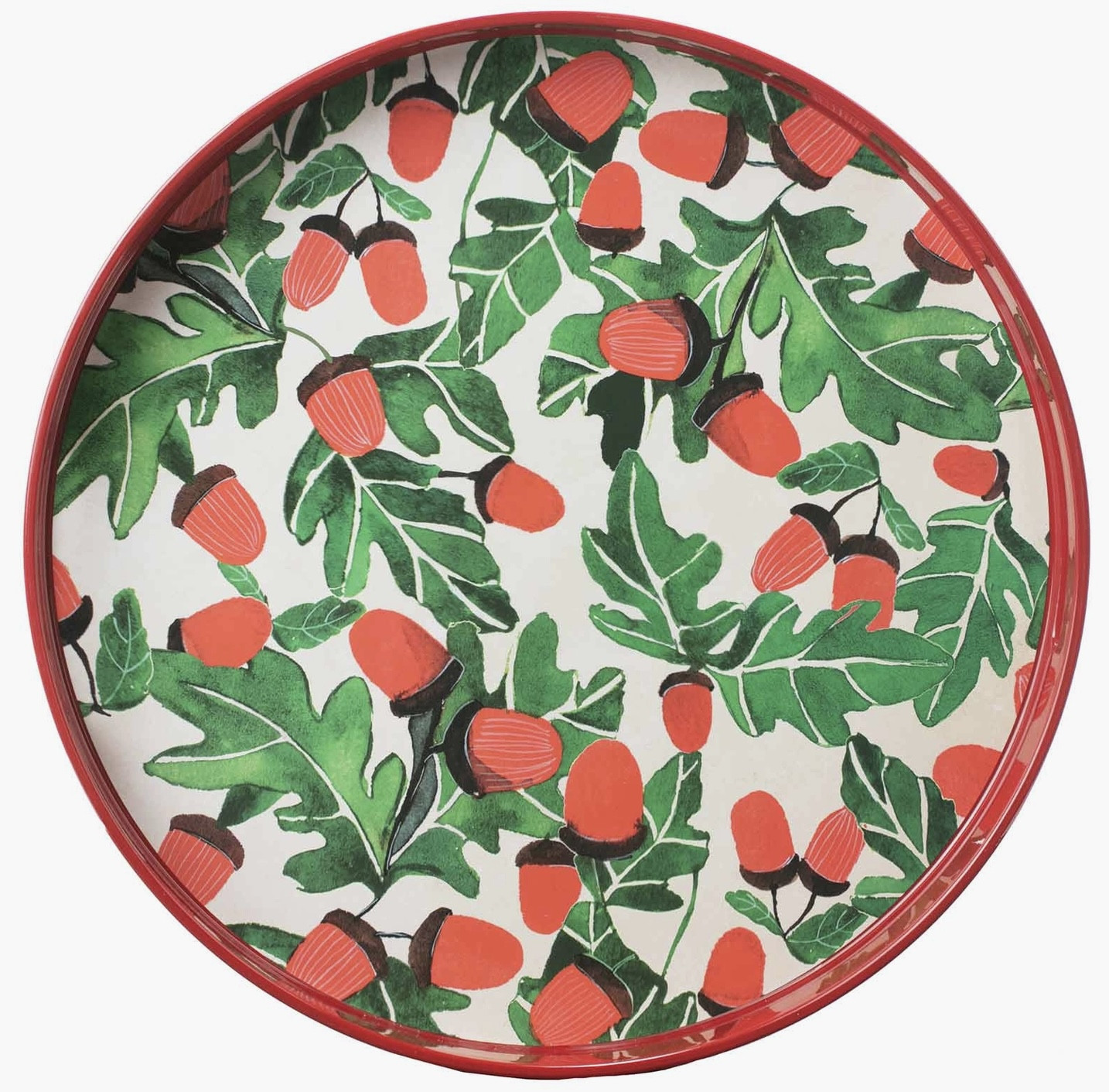 Platter - Melamine, Holiday Acorn