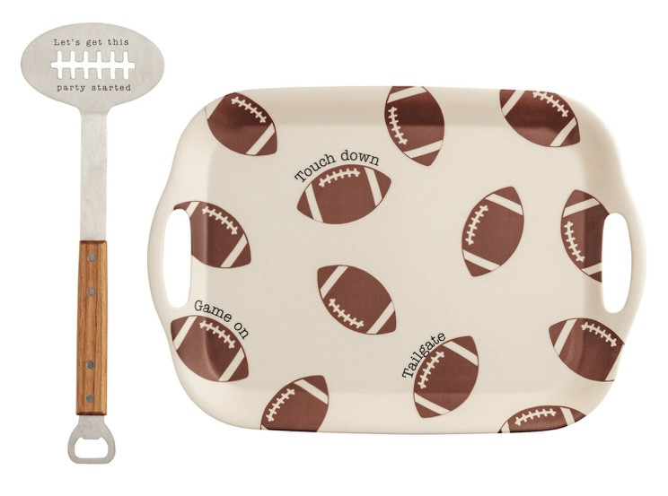 Platter - Football Tray & Spatula Set