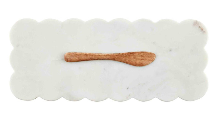 Platter - Scallop Marble Tray Set