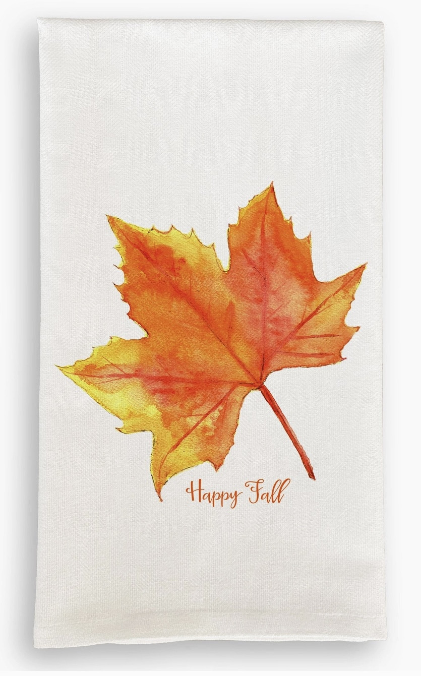 Dish Towel -  Floral, Happy Fall