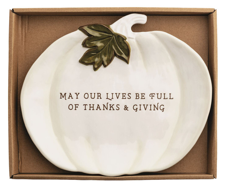 Platter - White Pumpkin Sentiment Plate