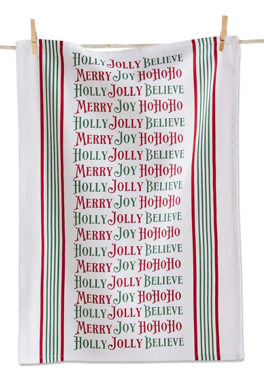 Holiday Dish Towel - Holly Jolly