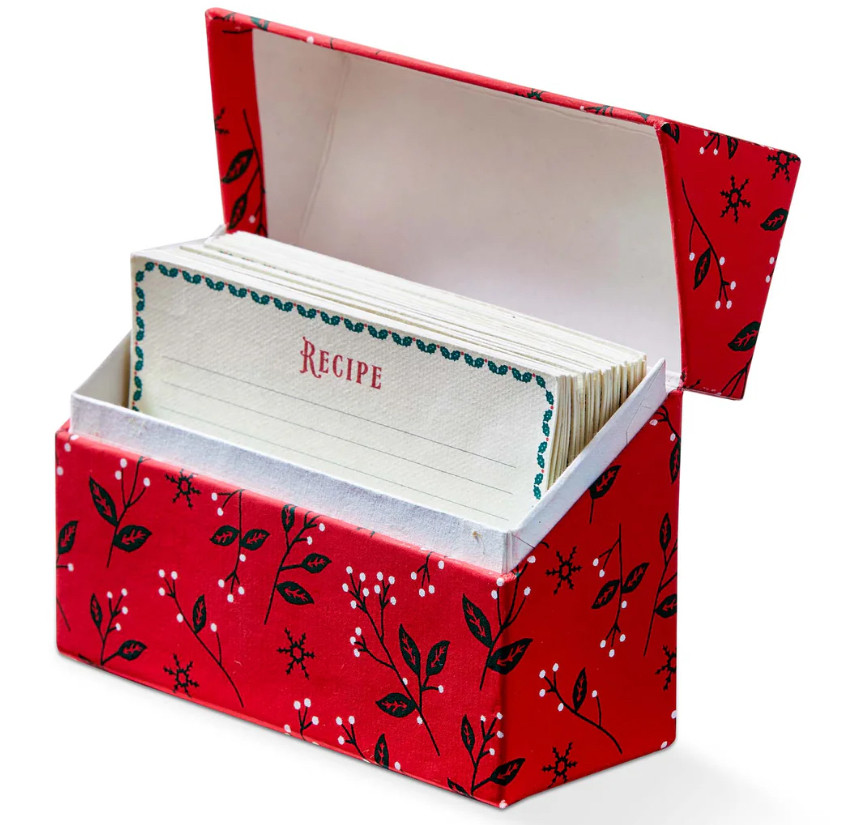 Winter Recipe Card Box