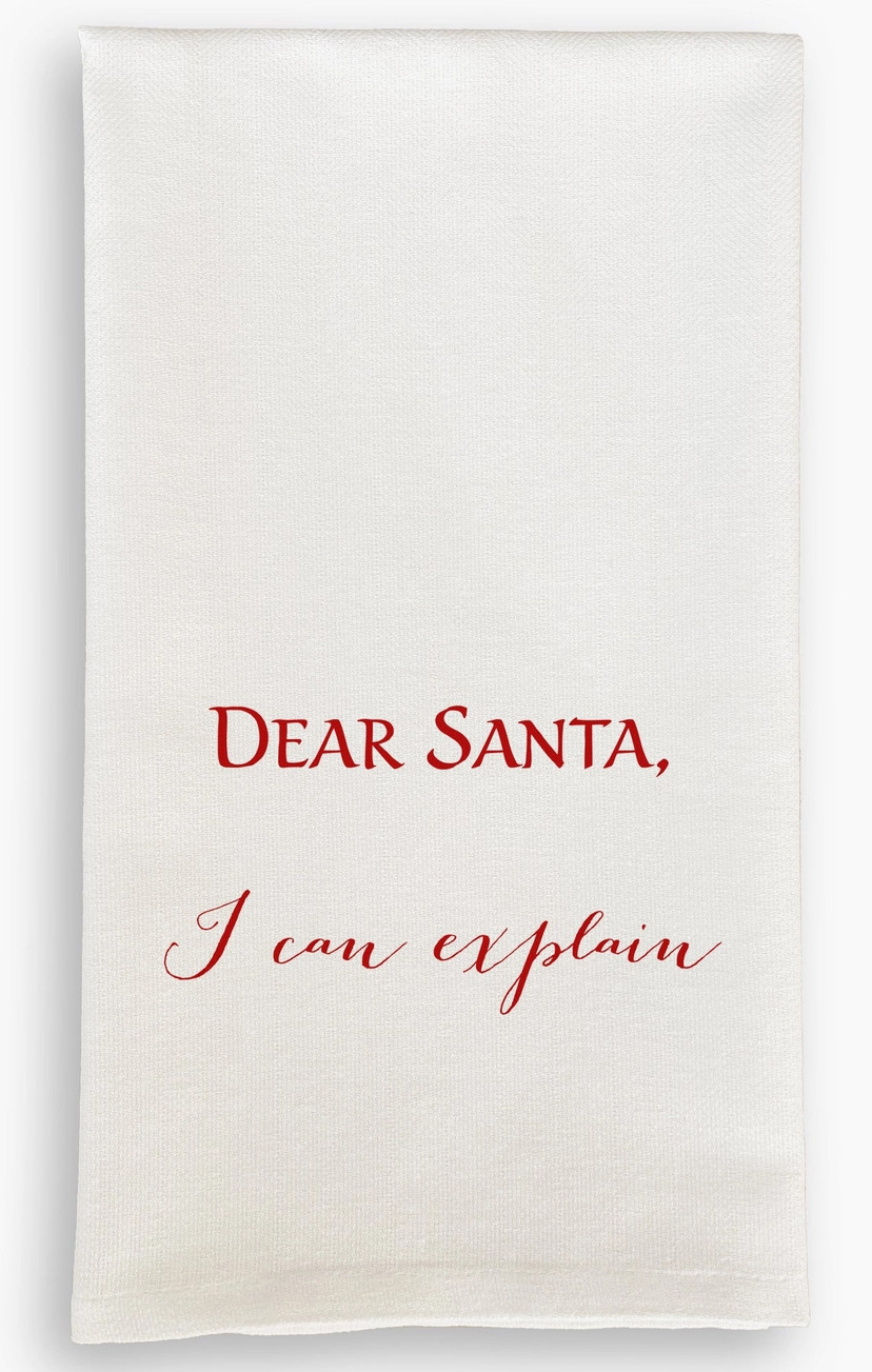 Holiday Dish Towel - Dear Santa