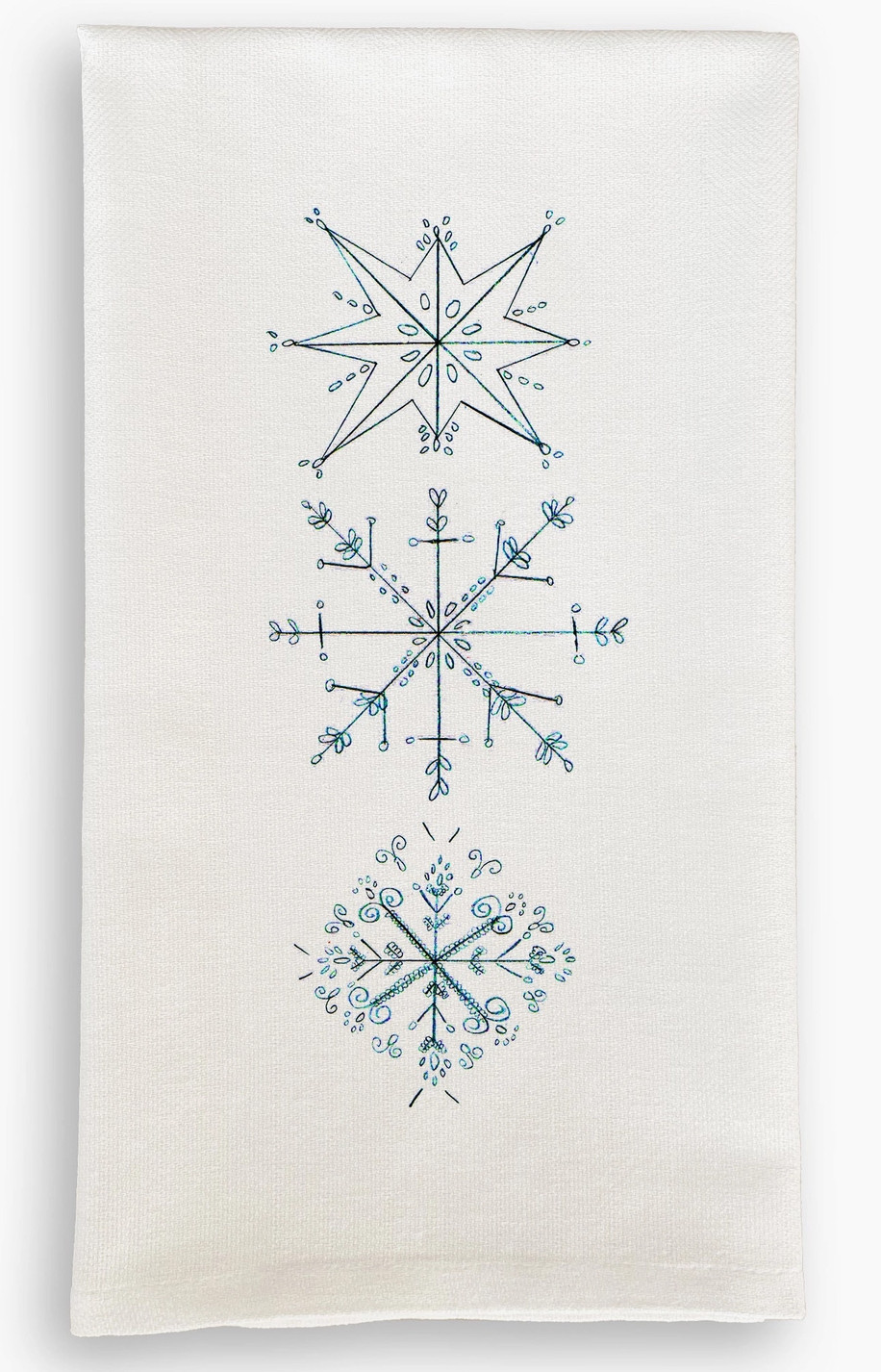Holiday Dish Towel - Blue Snowflake