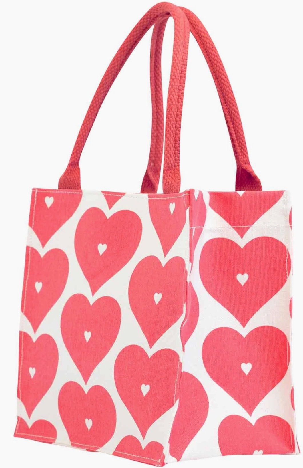 Tote Bag - Reusable Cotton Gift Bag Tote, Hearts