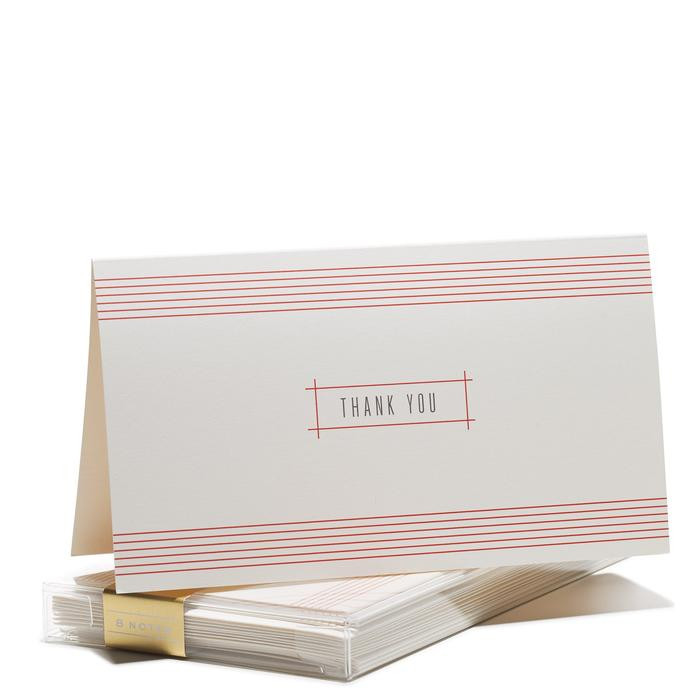Snow & Graham Red Stripe - Thank You Cards (set of 8)