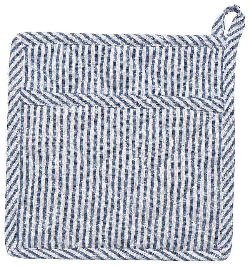 Potholder - Blue Seersucker