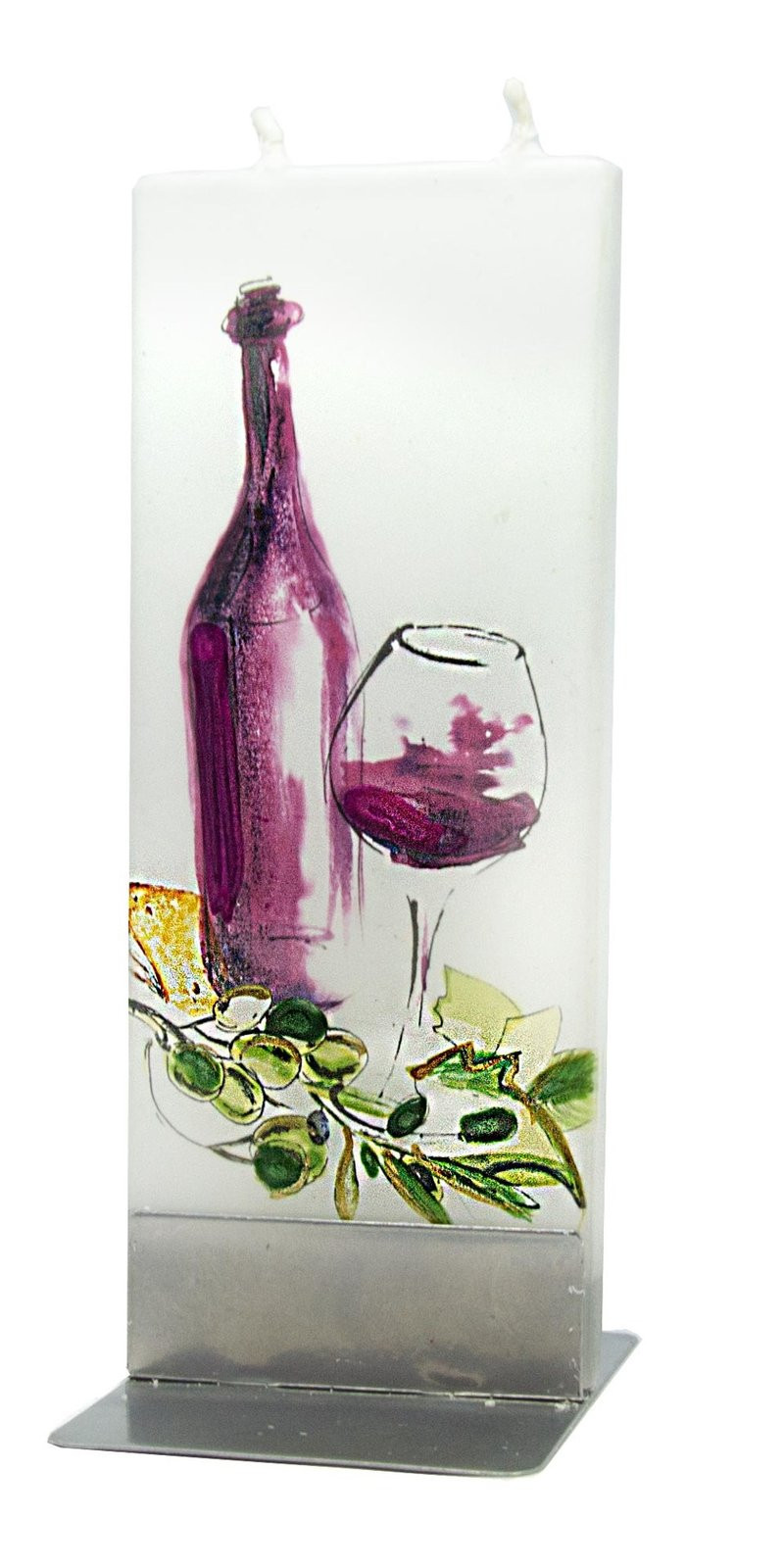 Flat Candle - Wine
