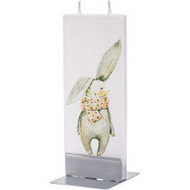 Flat Candle - Bunny with Scarf