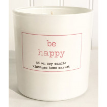 Vintages Home Market - Be Happy Candle
