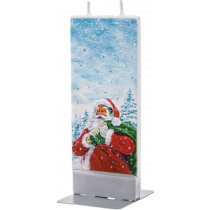 Flat Candle - Holiday, Santa