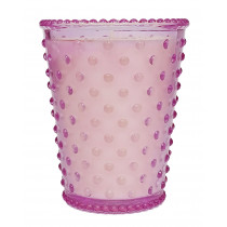 Hobnail Candle - Rhubarb