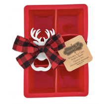 Cocktail Ice Cube Tray Set - Red