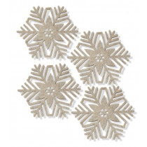 Coasters - Snowflake, Felt (set of 4)