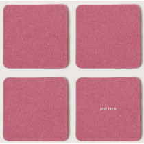 Coasters - Bierfilzl Square Felt (set of 4), Lychee
