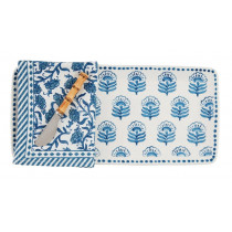 Platter - Block Print Tray & Towel Set