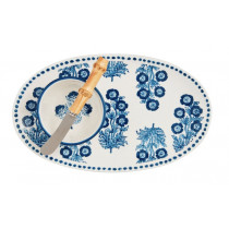 Platter - Block Print Tray & Dip Set