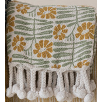 Throw, Daisy Pom Pom