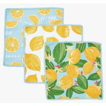 Dish Cloth - Microfiber, Lemons (set of 3)