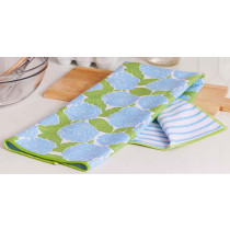 Dish Towel - Microfiber, Hydrangea Blue Green