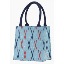 Tote Bag - Reusable Cotton Gift Bag Tote, Skiing