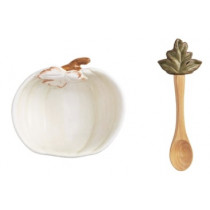 Platter - Pumpkin Dip Set, Ivory