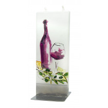 Flat Candle - Wine