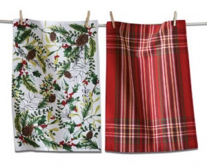Holiday Dish Towel (Set of 2) - Winter Sprig