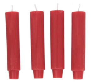 Tapers - Short, Red (Set of 4)
