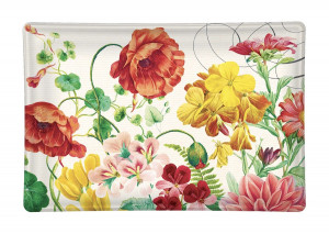 Michel Design - Poppies & Posies Glass Soap Dish