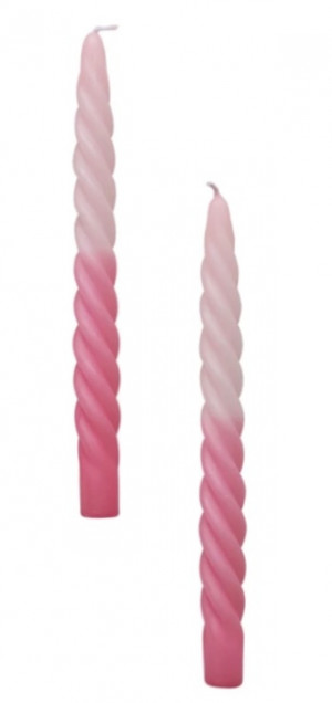 Tapers - Ombre Twist Pink (Pair)