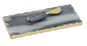 Platter - Holiday, Gold & Marble Small Serving Set (Grey)