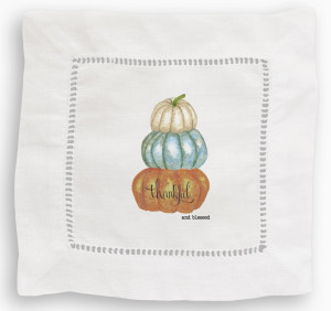 Cocktail Napkins, Linen (Set of 4) - Thankful