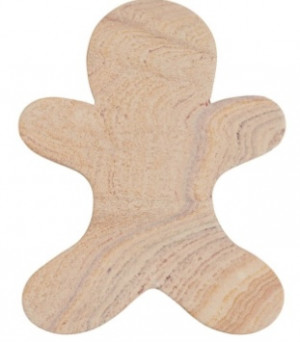 Platter - Small Winter Marble Board, Gingerbread Man