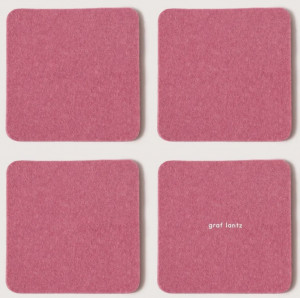 Coasters - Bierfilzl Square Felt (set of 4), Lychee