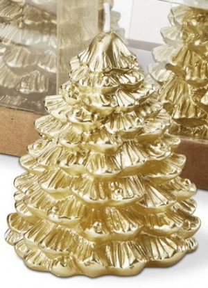 Winter Tree Candle, Gold