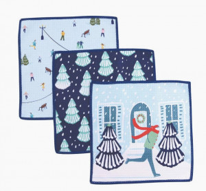 Dish Cloth - Microfiber, Winter (set of 3)