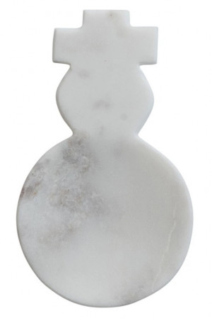 Platter - Small Marble Snowman Spoon Rest