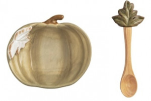Platter - Pumpkin Dip Set, Taupe