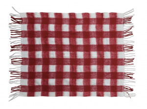  Throw, Red & White Check