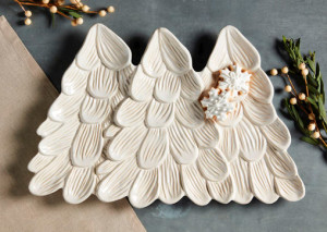 Platter - Holiday, Winter Tree Platter